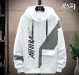 Men`s Exclusive White Printed Hoodie